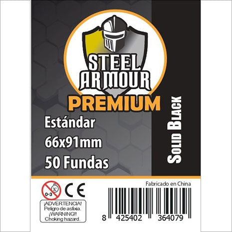 Fundas Steel Armour Opacas Negro 66mm x 91mm