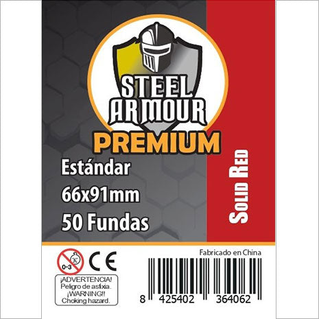 Fundas Steel Armour Opacas Rojo 66mm x 91mm