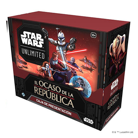 Star Wars Unlimited. El Ocaso de la República. Caja de Presentación